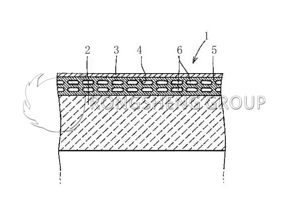 Figure 3 Partial cross-section of the kiln wall in design example 2